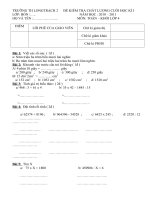 Tài liệu ĐỀ KIỂM TRA 4-2