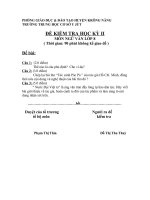 Bài soạn de va dap an ktra nv8 ki II 2010-20110