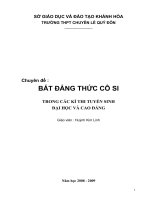 Tài liệu chyên đề bất đẳng thức cosi