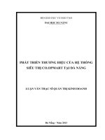 Phát triển thương hiệu của hệ thống siêu thị co opmart