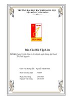 báo cáo hệ thống quản lý tiền gửi tiết kiệm