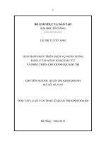 Giải pháp phát triển dịch vụ ngân hàng bán lẻ tại ngân hàng đầu tư và phát triển chi nhánh quảng trị 