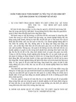 HOÀN THIỆN HẠCH TOÁN NGHIỆP VỤ TIÊU THỤ VÀ XÁC ĐỊNH KẾT QUẢ KINH DOANH TẠI XÍ NGHIỆP GỖ HÀ NỘI