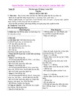 Bài soạn Giáo án tuần 20 - hai buổi theo chuẩn KTKN