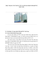 THỰC TRẠNG VỀ SỬ DỤNG VỐN TẠI SỞ GIAO DỊCH NHNo&PTNT VIỆT NAM