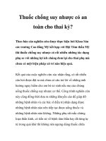 Thuốc chống suy nhược có an toàn cho thai kỳ?