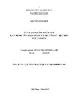 Đào tạo nguồn nhân lực tại trung tâm điện toán và truyền số liệu khu vực 3 (VDC3) 