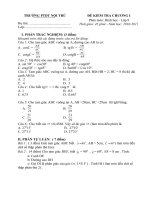 Bài soạn Đề KT chương I và chương II HH9