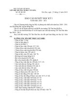 Gián án BC sơ kết HKI của TH Tân Hòa