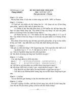 Bài soạn HSG  SINH-HUYỆN A LƯỚI 2008-2009