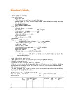 Mẫu đăng ký đầu tư