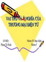 VAI TRÒ và ý NGHĨA của THƯƠNG mại điện tử 