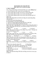 Tài liệu Đề thi vật lý 10 ban cơ bản