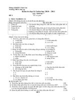 Tài liệu đề thi hk 1 sinh 7