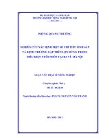 Luận văn nghiên cứu xác định một số chỉ tiêu sinh sản và bệnh thường gặp trên lợn rừng trong điều kiện nuôi nhốt tại ba vì   hà nội 