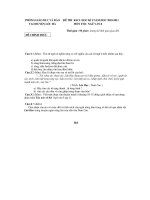 Tài liệu đề thi KSCL học kì I năm 2010-2011