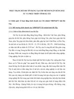 THỰC TRẠNG RỦI RO TÍN DỤNG TẠI CHI NHÁNH NGÂN HÀNG ĐẦU TƯ VÀ PHÁT TRIỂN TỈNH HÀ TÂY