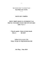 phát triển dịch vụ internet tại trung tâm điện toán truyền số liệu khu vực 3