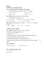 bài kiểm tra chương II số học 6