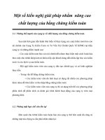 Một số kiến nghị giải pháp nhằm  nâng cao chất lượng của bằng chứng kiểm toán