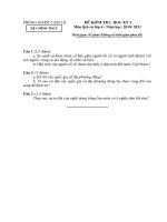 Gián án ĐỀ HKI (2010-2011)