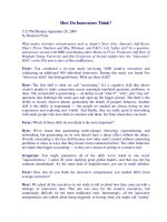 How Do Innovators Think?