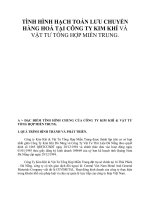 TÌNH HÌNH HẠCH TOÁN LƯU CHUYỂN HÀNG HOÁ TẠI CÔNG TY KIM KHÍ VÀ VẬT TƯ TỔNG HỢP MIỀN TRUNG