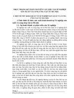 THỰC TRẠNG KẾ TOÁN NGUYÊN VẬT LIỆU TẠI XÍ NGHIỆP SẢN XUẤT VÀ CUNG ỨNG VẬT TƯ HÀ NỘI