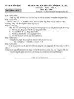 Đề thi hoá HK hoá 9 mừng giáng sinh