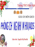 Tài liệu Tiết 20 - Bài 14 : PHÒNG CHỐNG NHIỄM HIV / AIDS