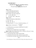 Đề mẫu thi HKI Toán 8 số 10