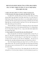 MỘT SỐ GIẢI PHÁP NHẰM TĂNG CƯỜNG HOẠT ĐỘNG ĐẦU TƯ PHÁT TRIỂN Ở CÔNG TY XUẤT NHẬP KHẨU TỔNG HỢP I HÀ NỘI