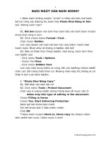 Bài giảng Bảo mật văn bản word