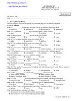 Anh 10 Đề thi HK I số 1