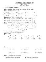 Tài liệu Đề kiểm tra toán lớp 1