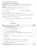 LUYÊN THI ĐẠI HỌC 2009 – 2010 - ĐỀ SỐ 1