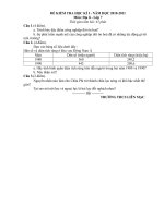 Tài liệu Đề KTHKI Địa lí 7