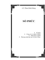 Gián án Chuyên đề: Số phức