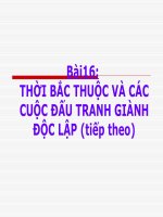 Tài liệu Bài 16: Thời Bắc Thuôc.. (TT)