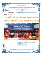 Marketing ngân hàng- CHIẾN LƯỢC MARKETING NGÂN HÀNG ĐÔNG Á 