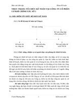 THỰC TRẠNG TỔ CHỨC KẾ TOÁN TẠI CÔNG TY CỔ PHẦN CƠ KHÍ CHÍNH XÁC SỐ 1