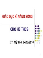 Bài giảng TAP HUAN KI NANG SONG
