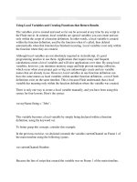 Using Local Variables and Creating Functions that Return Results