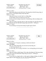 Bài giảng Đề + ĐA  HKI Lý 6 -2010-2011