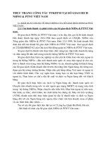 THỰC TRẠNG CÔNG TÁC TTKDTM TẠI SỞ GIAO DỊCH NHNO & PTNT VIỆT NAM