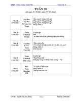 Tài liệu Giao an lop 2 tuan 20