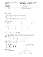 Bài giảng ĐỀ THI ĐỊNH KỲ GIỮU KỲ I