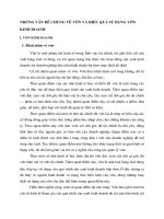 NHỮNG VẤN ĐỀ CHUNG VỀ VỐN VÀ HIỆU QUẢ SỬ DỤNG VỐN  KINH DOANH