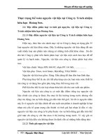 Thực trạng Kế toán nguyên vật liệu tại Công ty Trách nhiệm hữu hạn  Hoàng Sơn