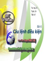 Tài liệu Bài 6. Câu lệnh điều kiện